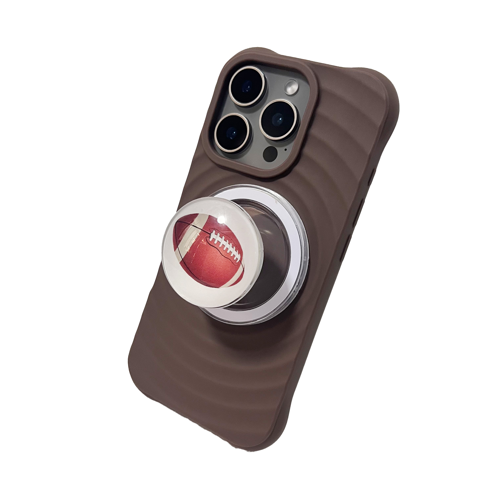 Phone Accessories Stand - 3D Kristal Amerikan Futbolu Desenli Cep