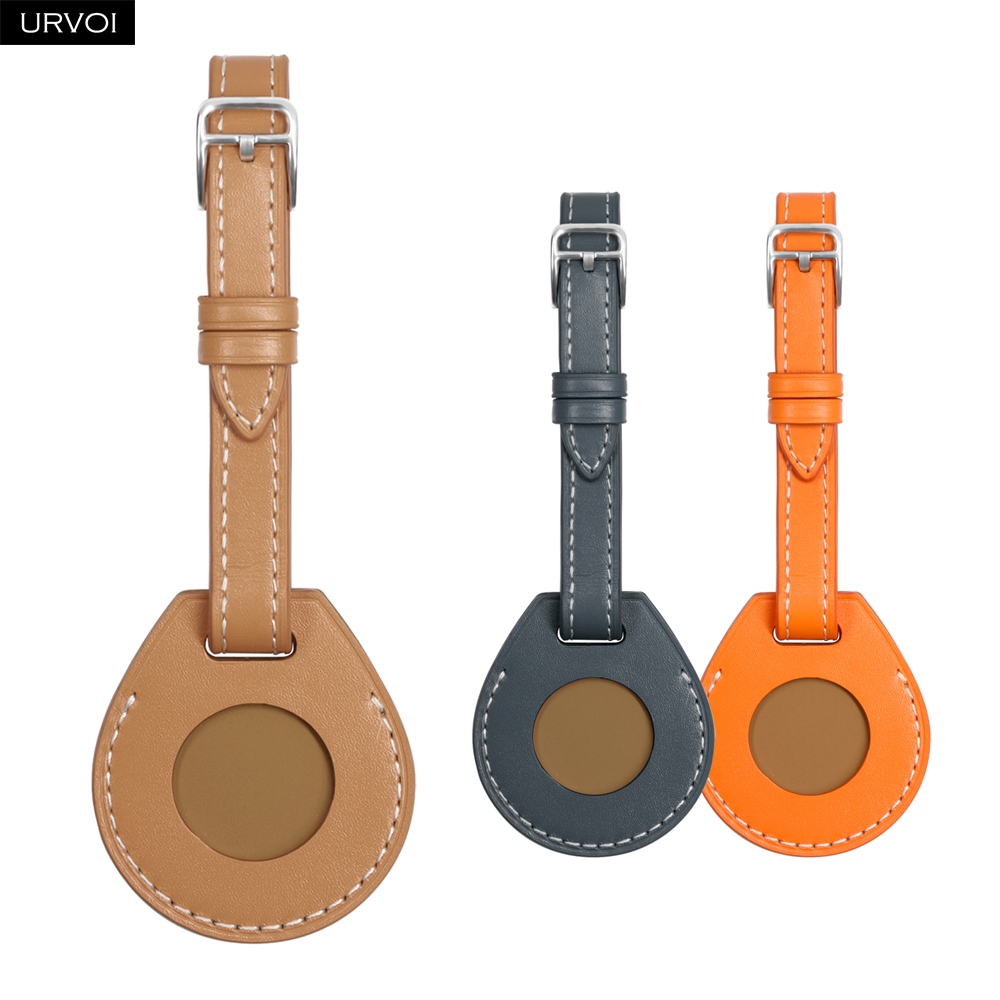 Airtag Holder Case - URVOI Deri Bagaj Etiketi Apple AirTag