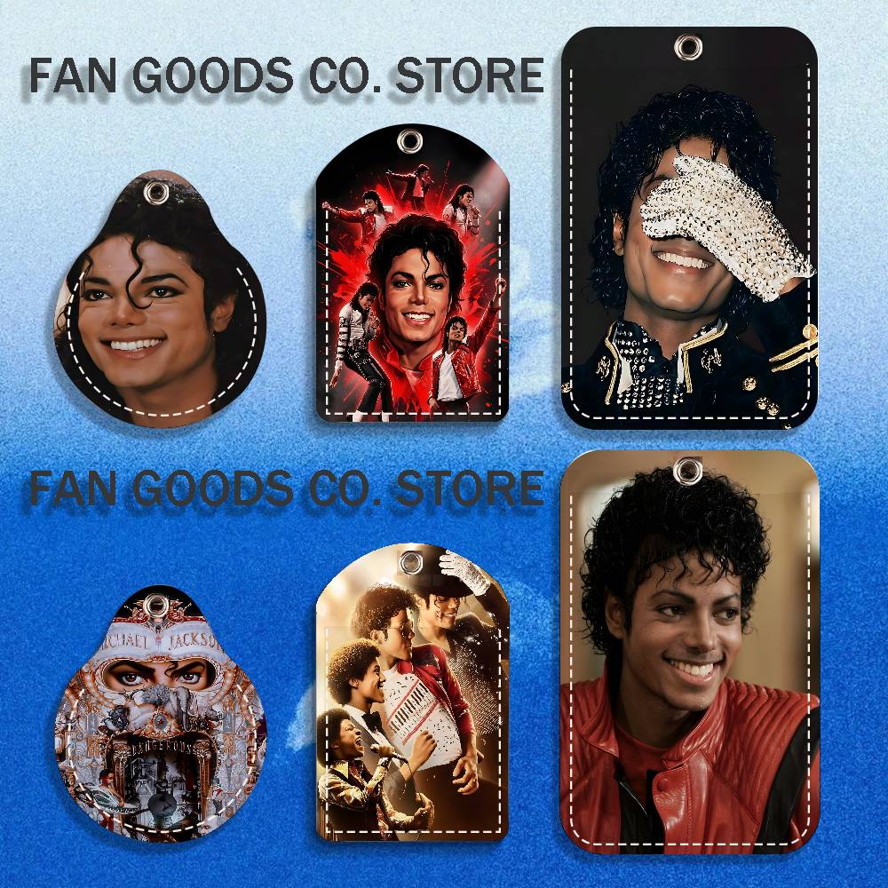 Airtag Holder Case - Müzik Michael J-Jackson PU Deri Kartlık