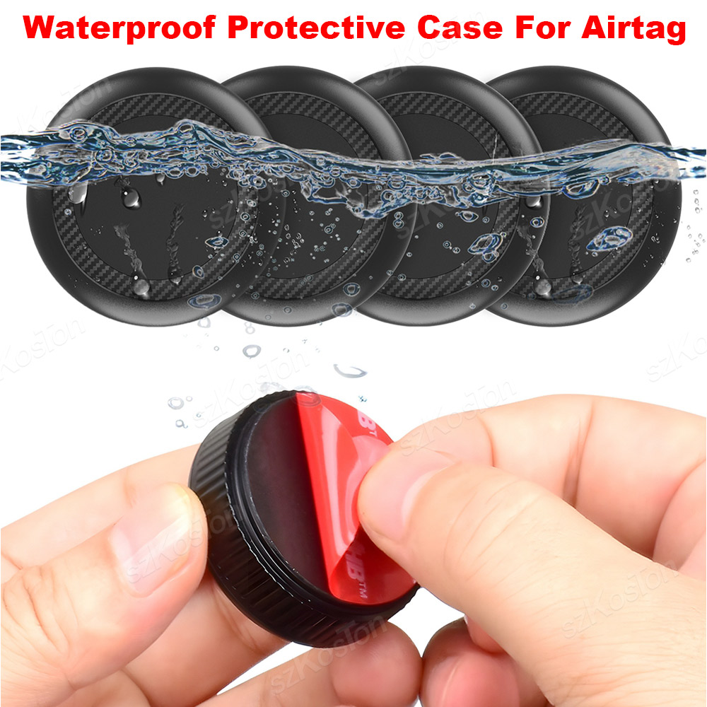 Airtag Holder Case - Su Geçirmez Koruyucu Kılıf, Yapışkanlı Etiketli,