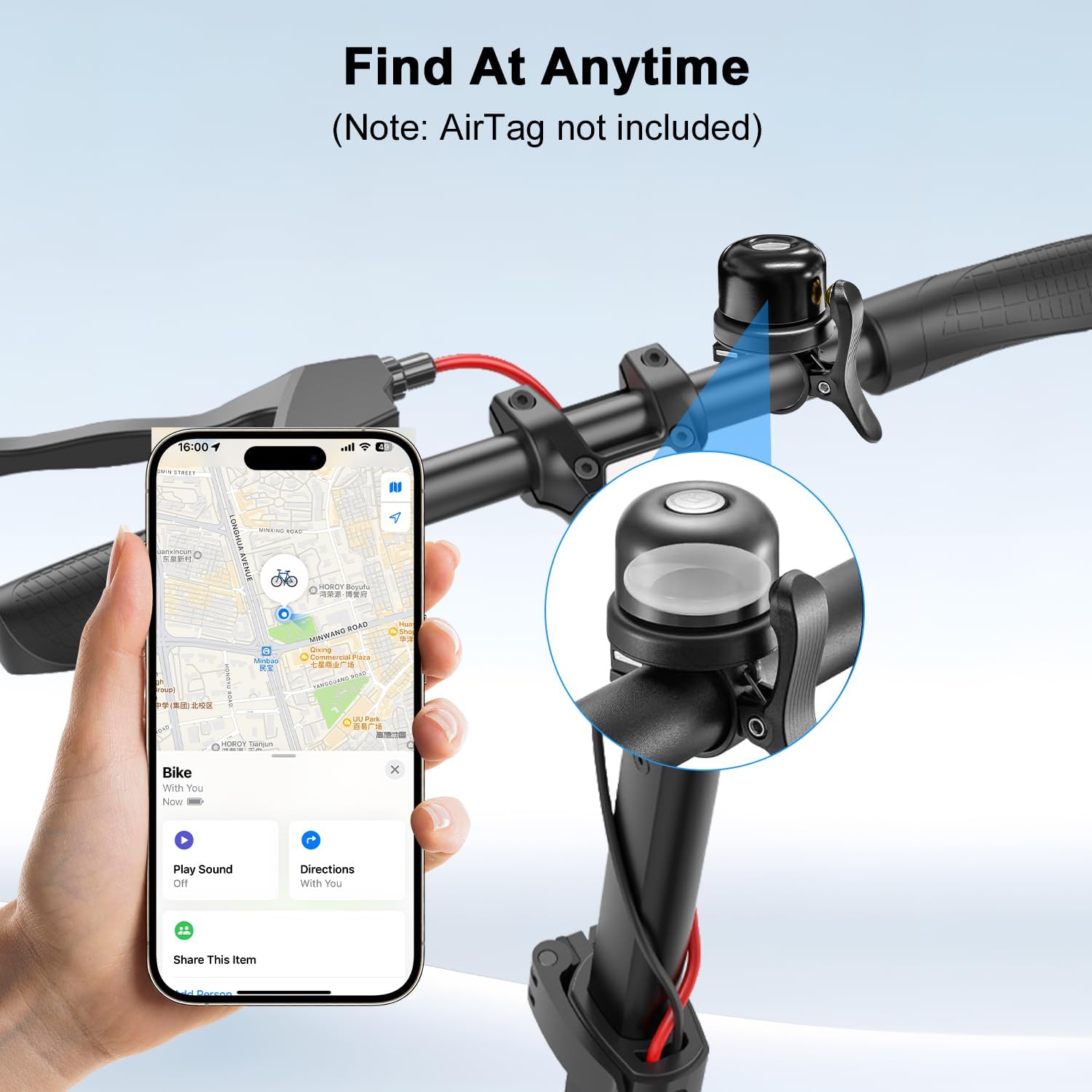 Bisiklet zili Apple AirTag içi - Airtag Holder Case incelemesi ve fiyatı